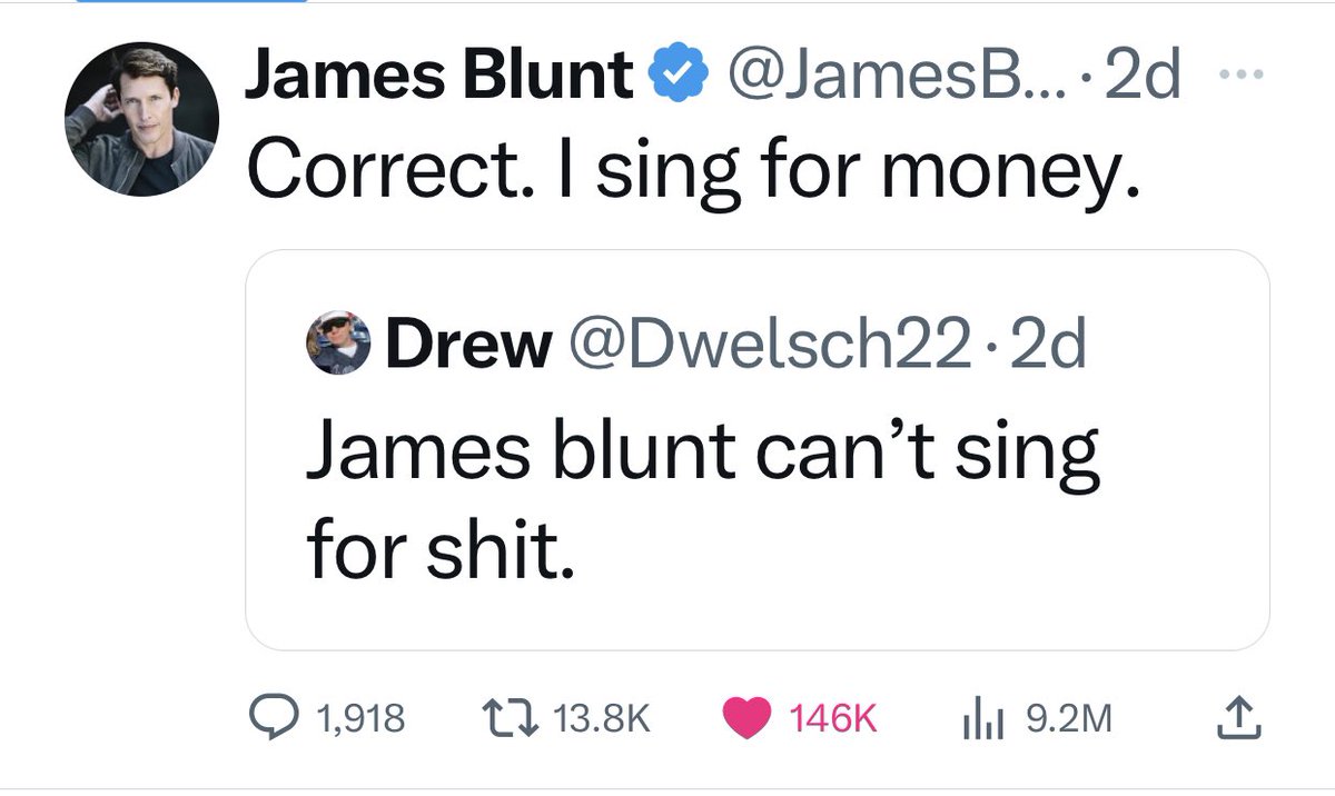 CallumBeau's tweet photo. @EVPositions @TipsterCharlie You and Charlie are great. You often get bombarded with criticism, but you never lash out. Respect to you both. You both remind me of James Blunt.  Here’s James from 2 days ago …… brilliant https://t.co/Hq9XFP5OFp