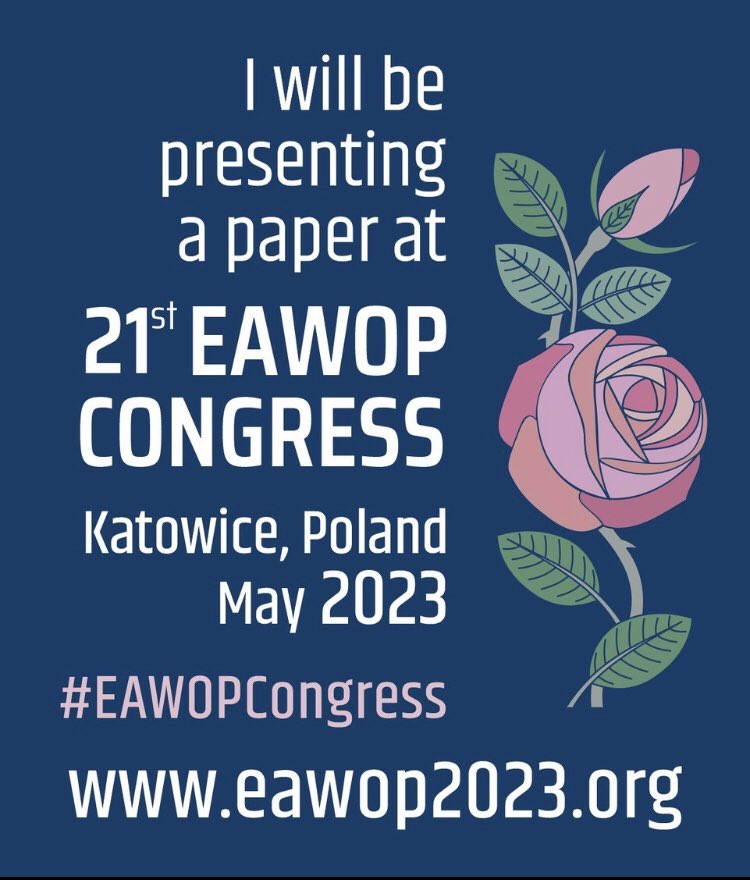 Very excited to present my systematic review paper (in prep) about gender differences career resources and how they predict career success tomorrow at #EAWOP at 12.15 in Conference room 24!