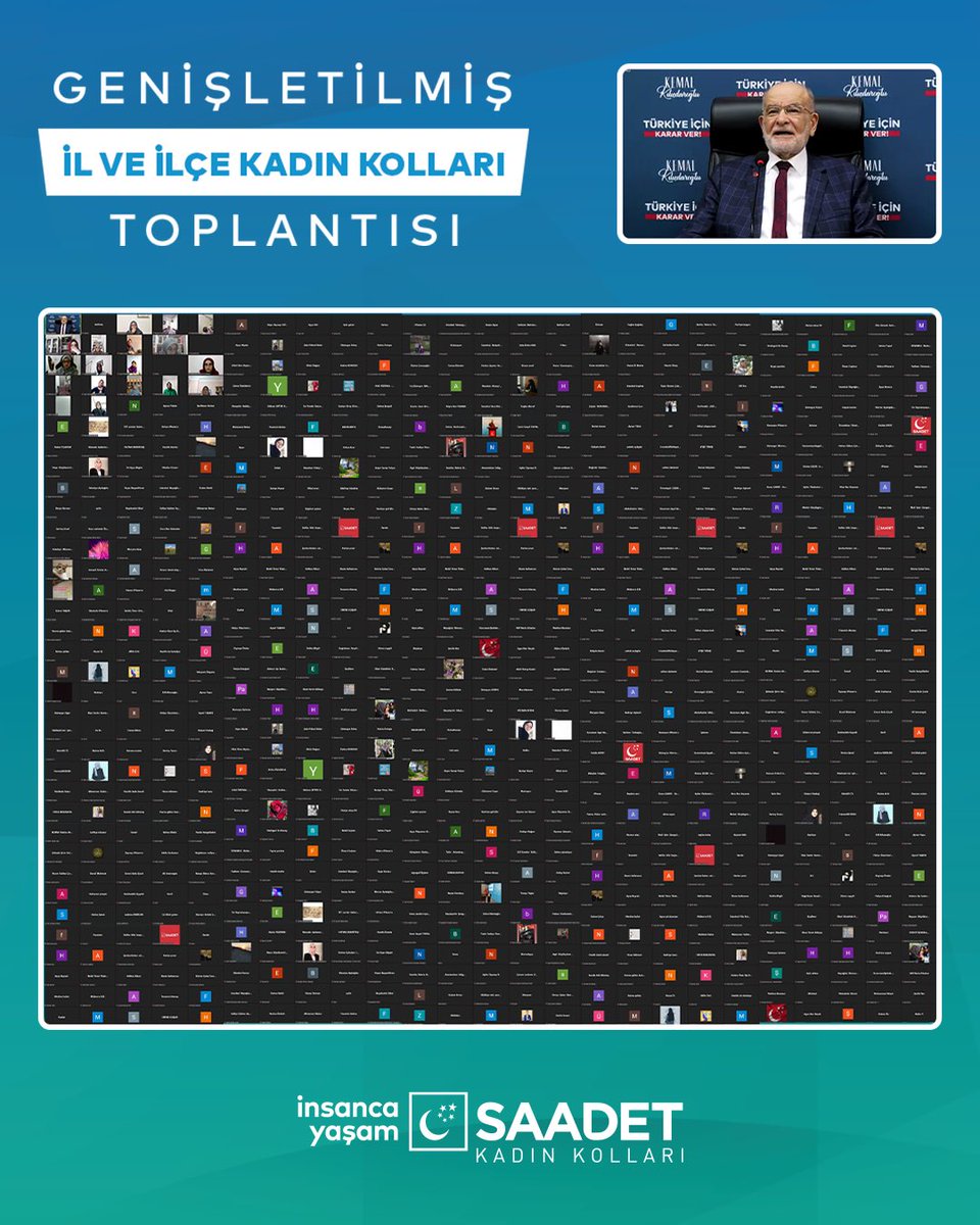 SaadetKadin's tweet photo. Genel Başkanımız Sn.Temel KARAMOLLAOĞLU'nun katılımları ile “İkinci Tur Seçim çalışmalarımız“ adlı toplantımız İl ve ilçe Kadın Kollarımız ve Anadolu Gençlik Derneğimizin il ve ilçe teşkilatları ile biraraya gelerek gerçekleştirildi. https://t.co/YO4SXV943w