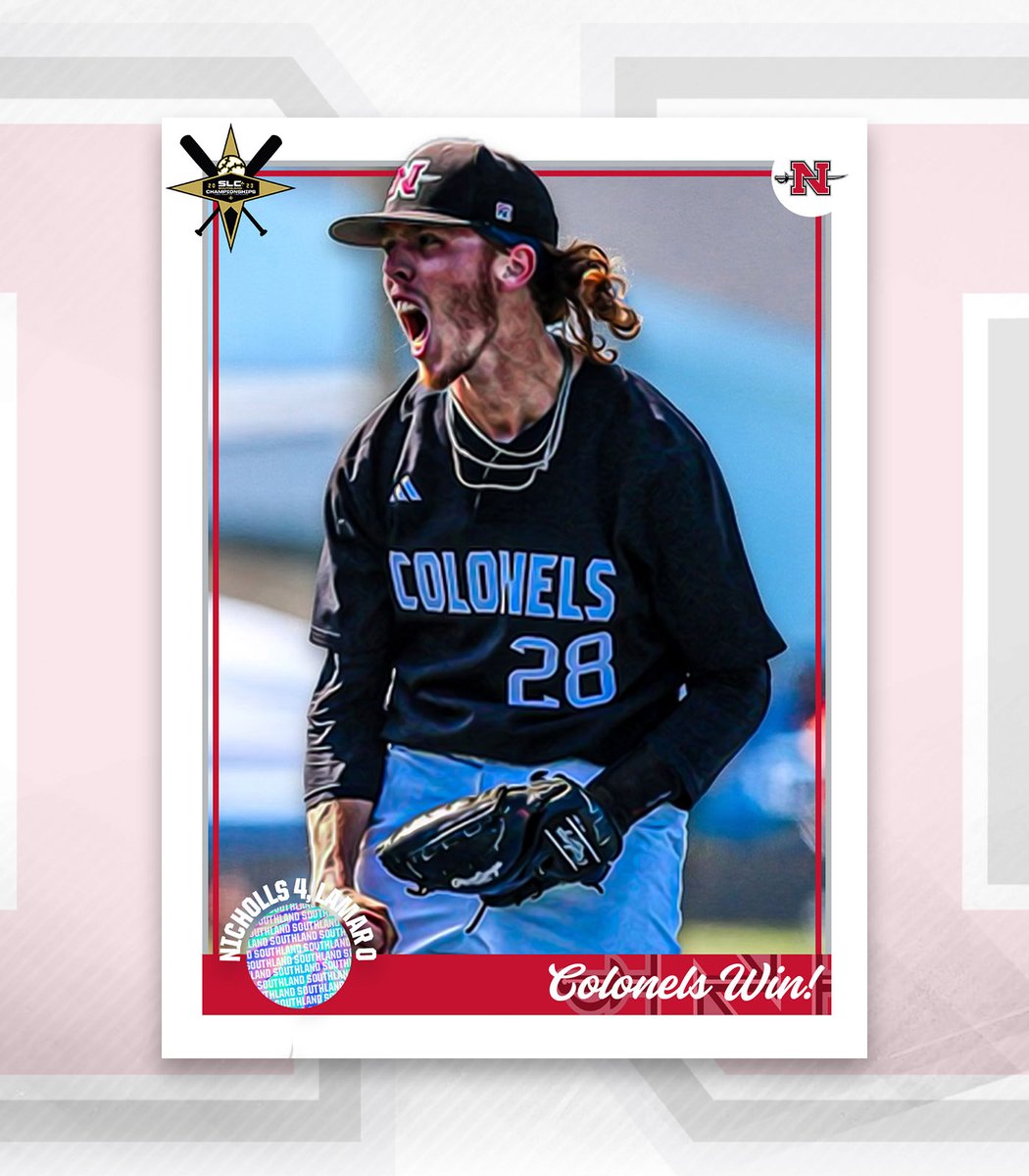 Colonels stay UNBEATEN!

Top-seeded Nicholls uses another strong pitching performance, this time from Mayers and Gearing, to eliminate No. 3 Lamar at the Southland Baseball Championship!

#EarnedEveryDay