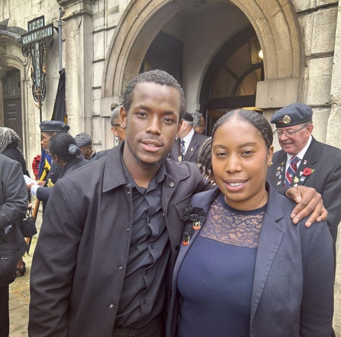 PrincessPyhia's tweet photo. The funeral of Flight Sergeant #PeterBrown of the #RAF filled me with a great sense of pride💯 I was particularly touched by @onlymikes_  who took time out to speak with our veterans &amp; regiments. Also the beautiful Veteran Lance Coropral #MaurilliaSimpson who sang so beautifully. https://t.co/CCklV9eAkq