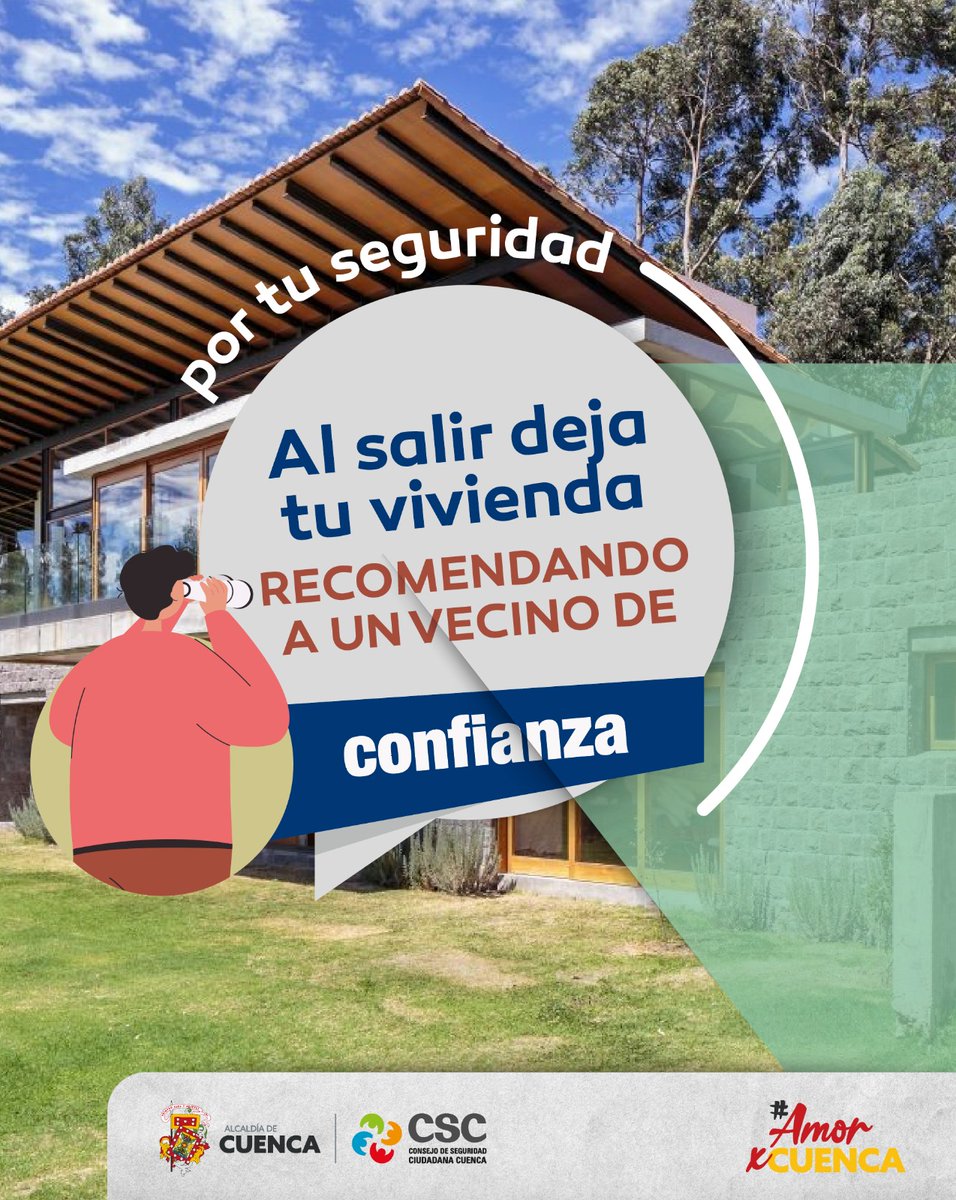 CSC_CUENCA's tweet image. #AmorPorCuenca 

El #CSC_CUENCA te invita a que disfrutes de los tuyos en este feriado;
estamos alertas 24/7 ante cualquier tipo de incidentes.

👉Por tu seguridad te hacemos las  siguientes recomendaciones.

@czamoramatute
@cuevavpablo 

RECUERDA 👇