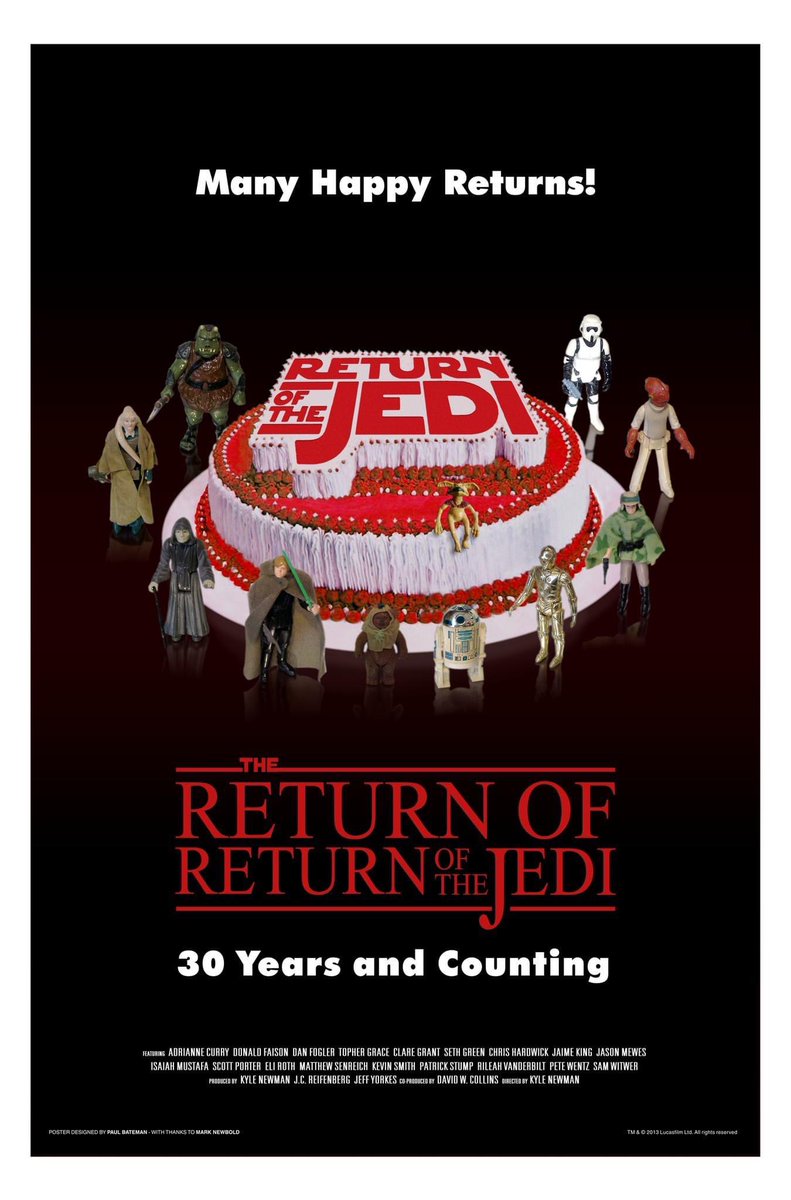 And this was the awesome poster for
THE RETURN OF RETURN OF THE JEDI: 30 YEARS AND COUNTING (2013) a short doc I directed for @EW & @starwars