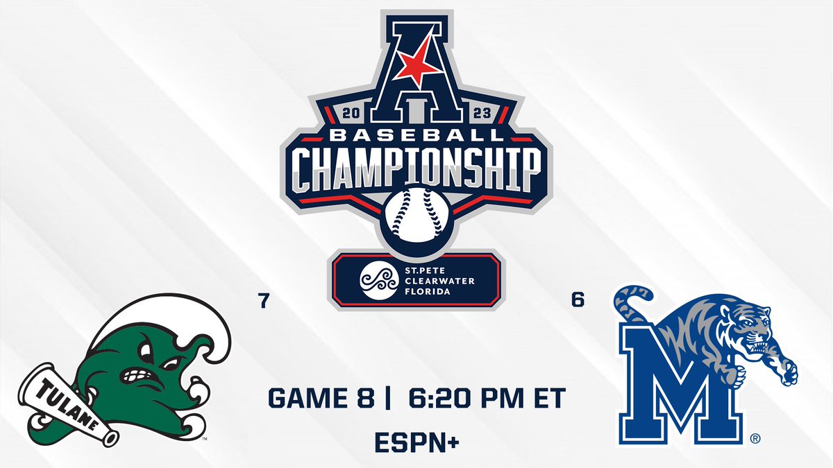 The American (@american_conf) on Twitter photo Let's go - Game 8!⚾️
<a href="/GreenWaveBSB/">Tulane Baseball</a> vs <a href="/MemphisBaseball/">Memphis Baseball</a>
First pitch 6:20 p.m. ET
ESPN+📺 espn.com/watch/player/_… Let's go - Game 8!⚾️
<a href="/GreenWaveBSB/">Tulane Baseball</a> vs <a href="/MemphisBaseball/">Memphis Baseball</a>
First pitch 6:20 p.m. ET
ESPN+📺 espn.com/watch/player/_…