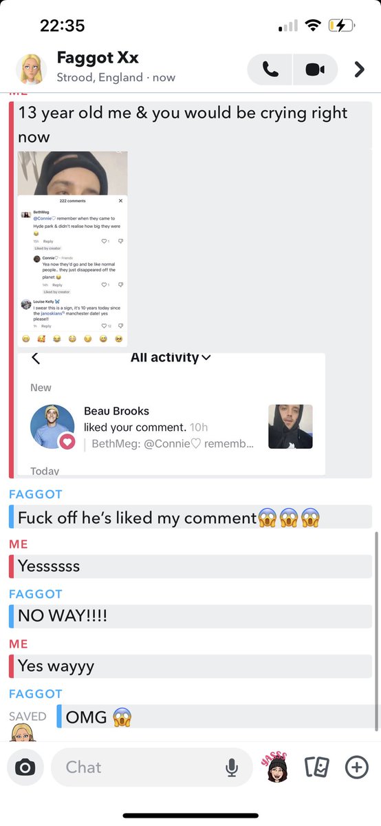 BethMGriffin00's tweet photo. 13 year old me would be crying the fact that @BrooksBeau liked our comment… 25 year old Connie is shook (pls don’t cry) https://t.co/vGnfqLMVgU