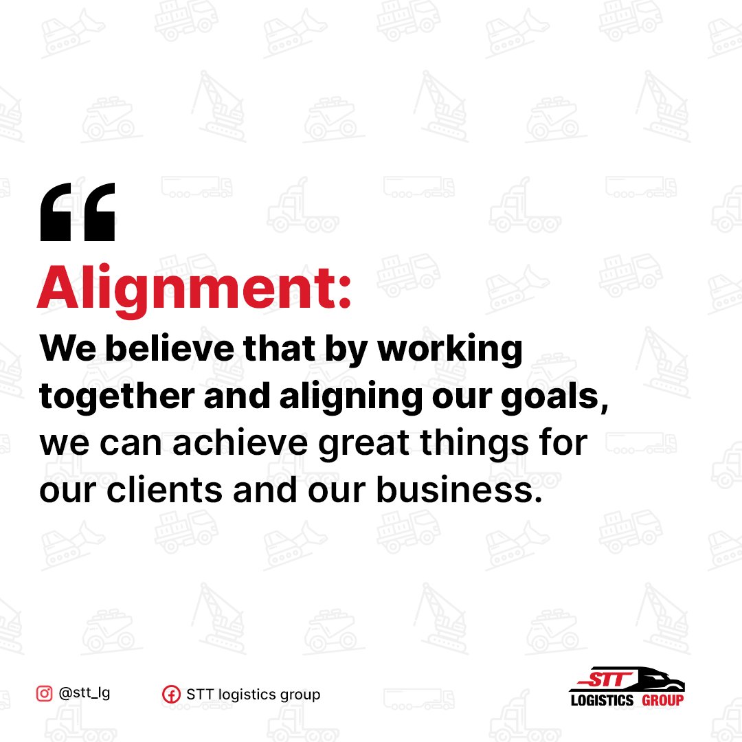 We align our services and work together to meet our customers' expectations.💯

Contact us via: 
📞  +1 (888) 884-0608
🌏 sttlogisticsgroup.com

#transportation #freightbroker #heavyhaul #logistics #transport #logisticservices