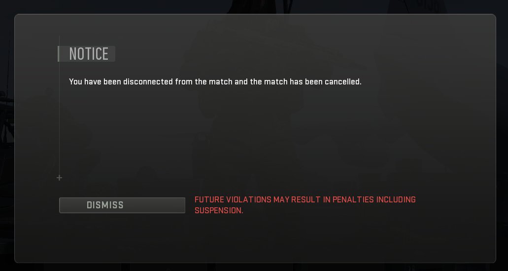 Imaging you lose your game in Warzone Ranked and you get this Notification AFTER it already had shown that your squad got eliminated. <a href="/CallofDuty/">Call of Duty</a> please explain why I "disconnected from the match and the match is getting cancelled" when I didn't leave until AFTER my squad was out