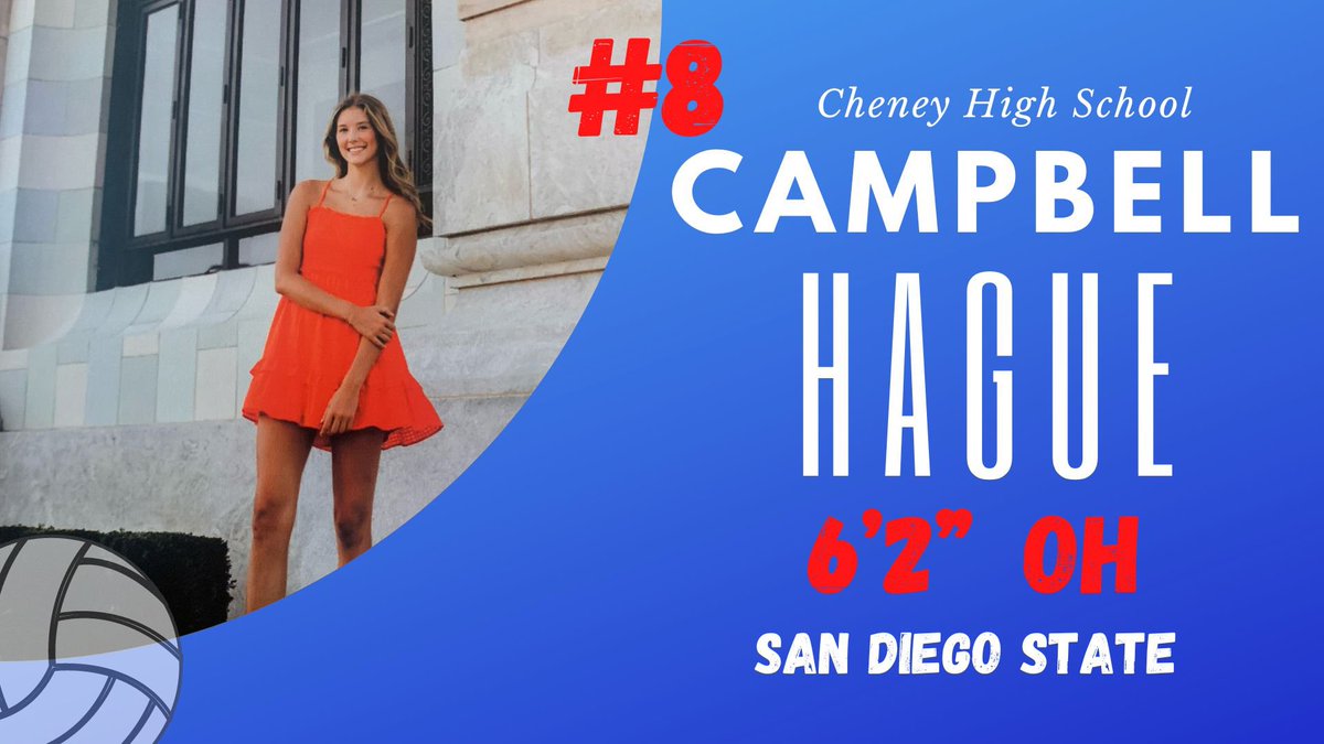 ksvbassoc's tweet photo. Kansas Volleyball All-Star Match
📣 Announcing
🔵 Team 
🏐 Campbell Hague
🎓 Cheney HS
🗓️ June 3, 2023
🕟 Game Time 4:30 pm
📍 Lee Arena-Washburn University https://t.co/hLREBfNxtX