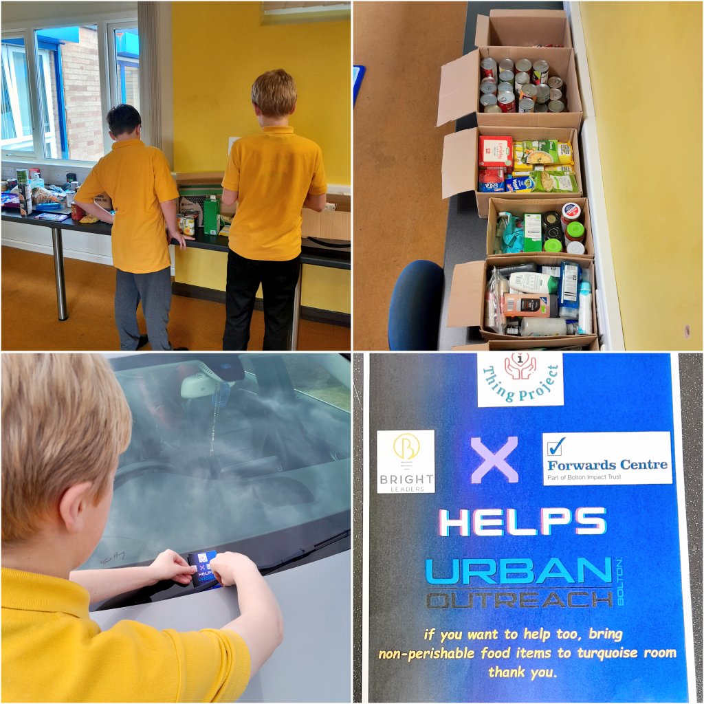 Supporting the work going on at @ForwardsCentre has been a real privilege to support.

Their student led project to assist <a href="/UrbanOutreachUK/">Urban Outreach</a> took off when Yr6 children spoke to Dave Bagley, CEO, on their podcast!

👉 tinyurl.com/397r9ahe

Today, they started the packing and did
