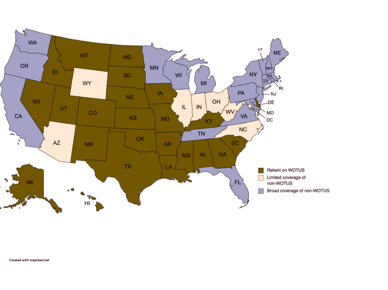 ELIORG's tweet image. 24 states are entirely dependent on the federal #CWA for protection of their wetlands and many of their other waters. 7 others mostly rely on the federal definition (with some state protections for some waters). 6/x