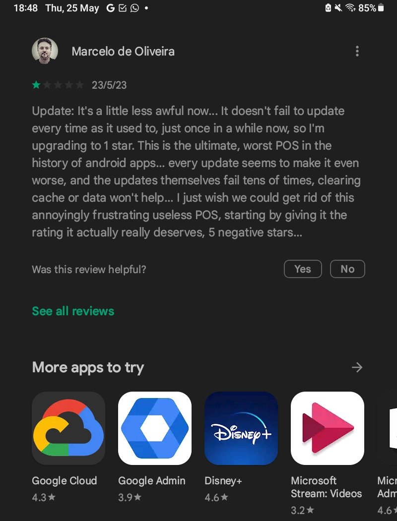 fcassia's tweet image. Marcelo de Oliveira said it best.
#Android #System #WebView #update #FAIL