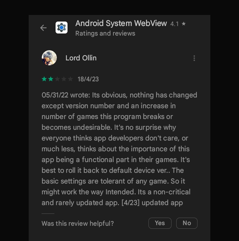 fcassia's tweet image. Marcelo de Oliveira said it best.
#Android #System #WebView #update #FAIL