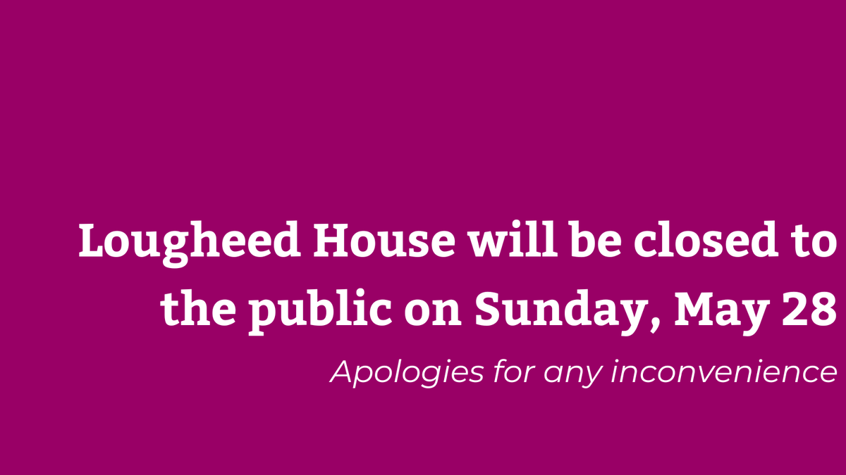 We will be closed to the public for a private event this Sunday, May 28.