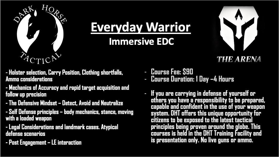 This course will challenge your understanding of conflict and bring inventory to your skillset! #everydaywarrior #GoDark #immersiveedc #darkhorsenation702 #darkhorsetactical702