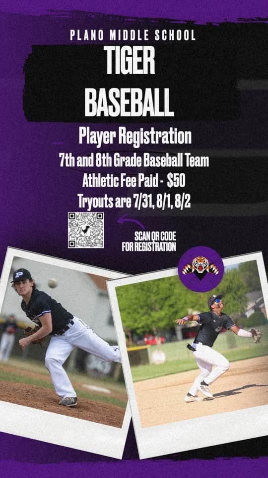 Pumped to see that our Plano Middle School Baseball team will have its inaugural season this upcoming fall! 

Can’t wait to see what growth can come to Plano Baseball from this program led by <a href="/coach_mulligan7/">Coach Mulligan</a>