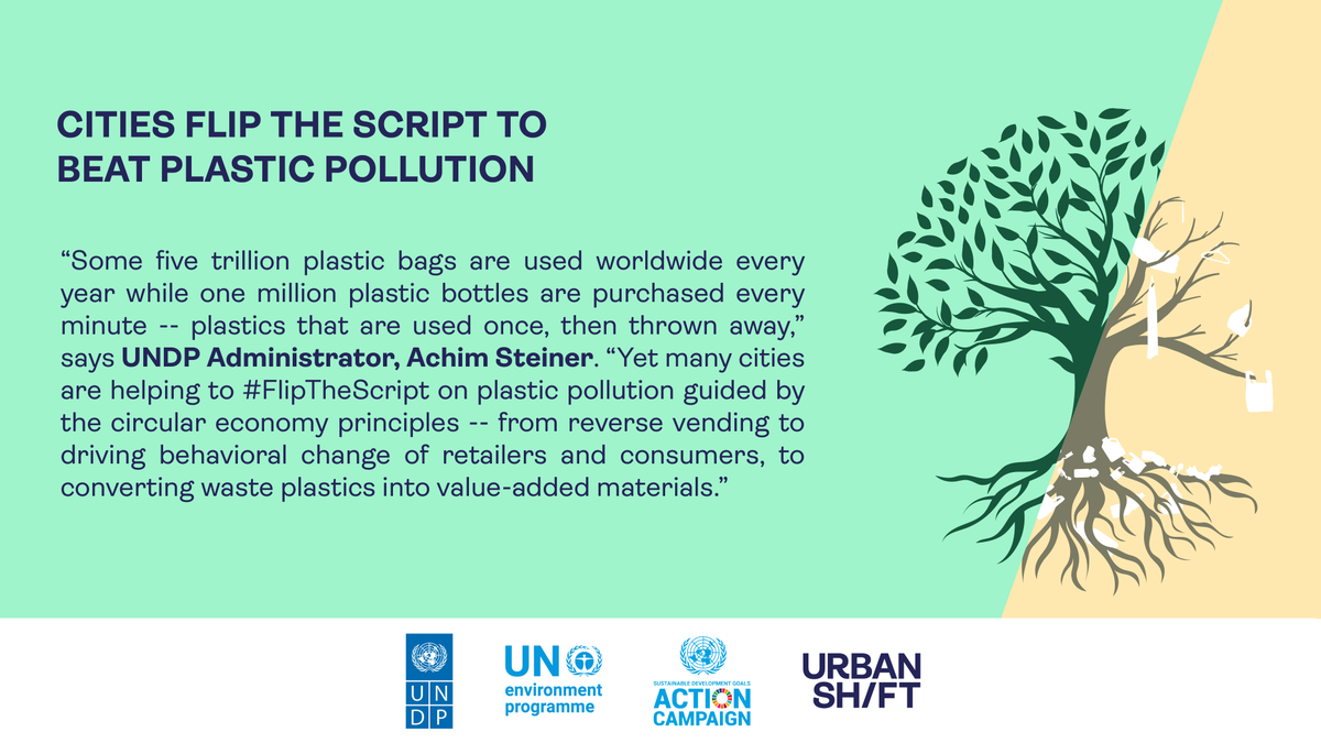 Mayors are meeting in <a href="/Paris/">Paris</a> today to #BeatPlasticPollution.

Together in partnership, <a href="/UNEP/">UN Environment Programme</a> and <a href="/UNDP/">UN Development</a> are supporting local governments to innovate and find local solutions to tackle plastic waste.