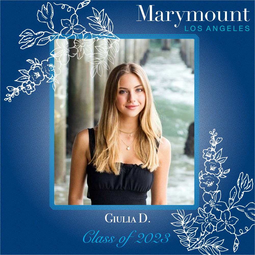 Today's Spotlight is for Giulia D. '23! Congratulations on all your amazing achievements in your time at Marymount, we can't wait to see what your future holds!
