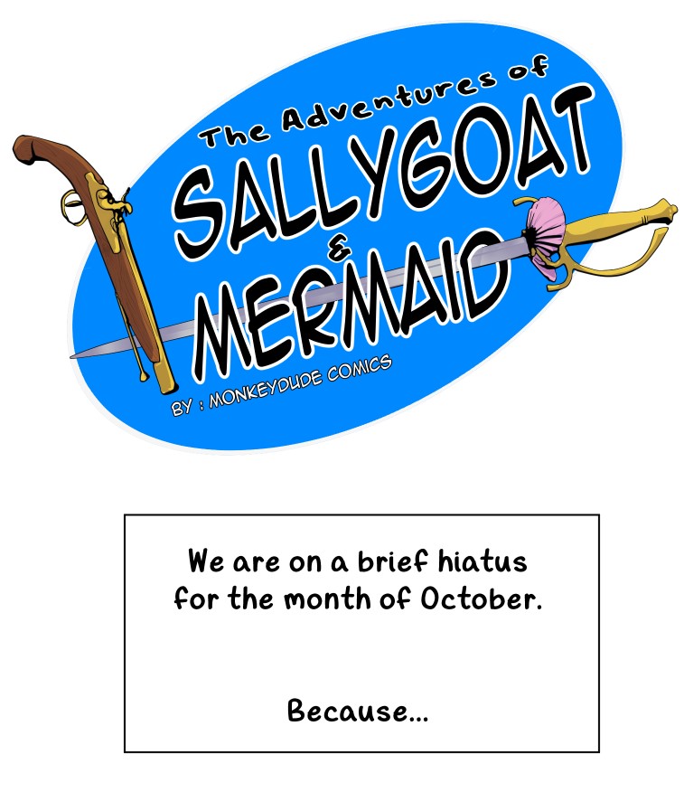 monkeydudecomix's tweet photo. Special Announcement in The Adventures of Sallygoat and Mermaid on #WebtoonCanvas ! A very brief month's pause for a very special occasion... https://t.co/YOSMPDQ0T8