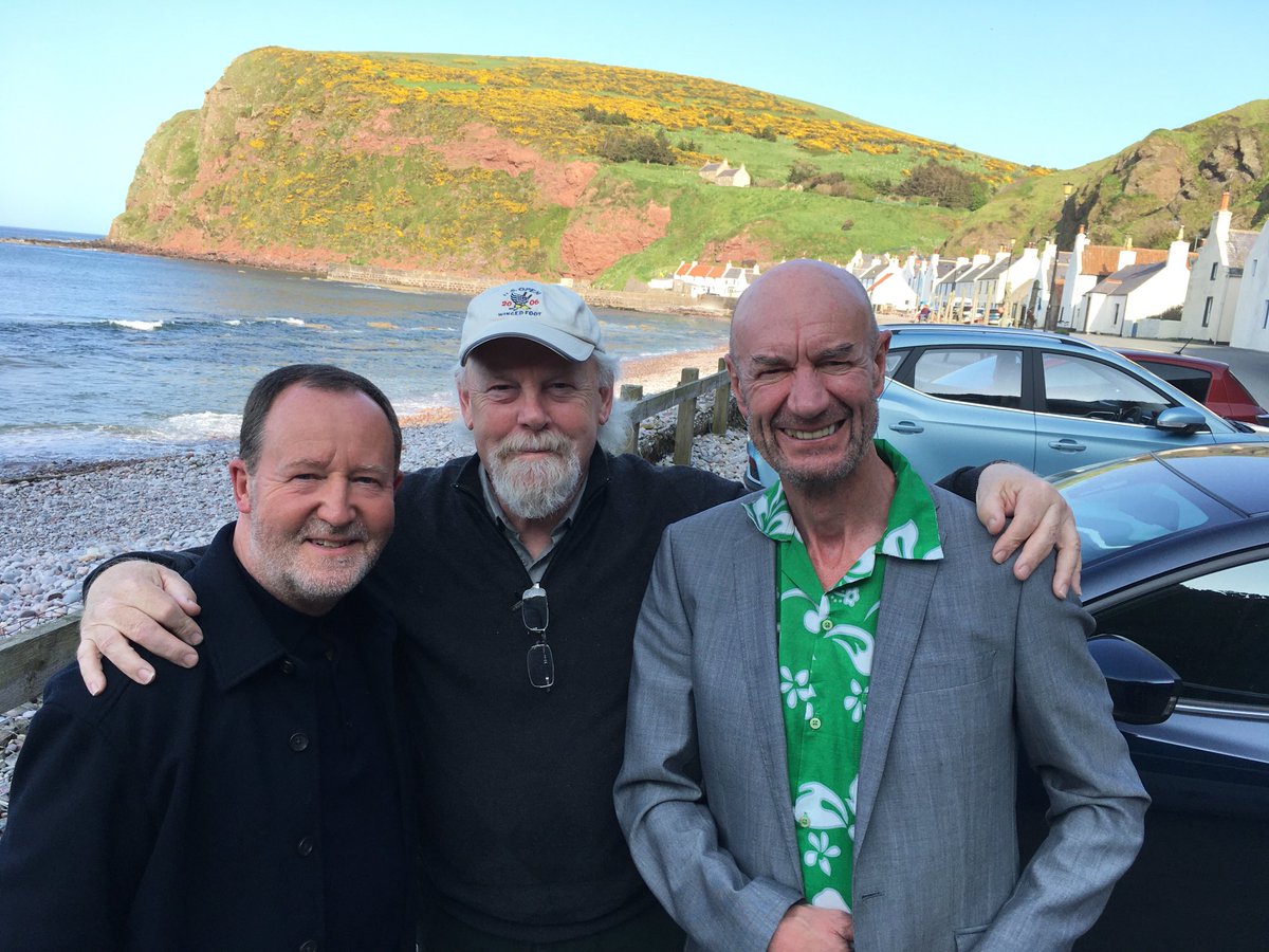 Me, Jimmy Yuill, & ⁦@tamdeanburn⁩ Rolling back the years :)x #LocalHero40th #Pennan