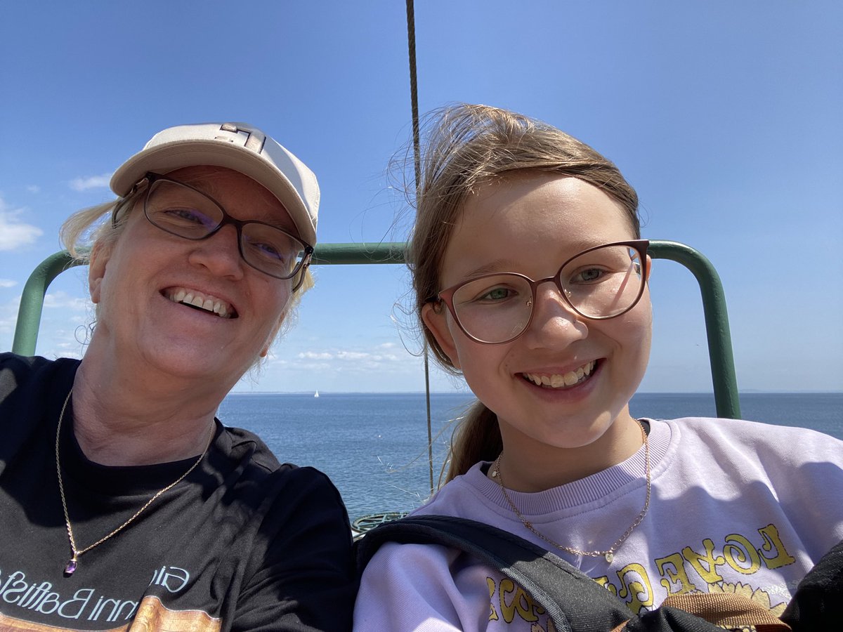 #IOWschooljourney23 
The chair lift at Alum Bay