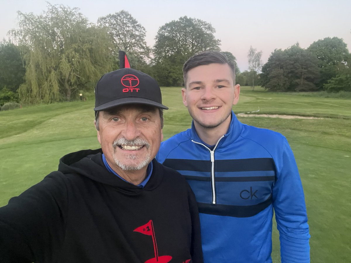Happy nights golfing with youngest son Colby at Tudor Park #golf #socialgolf #offthetee #family #fun #golfwear