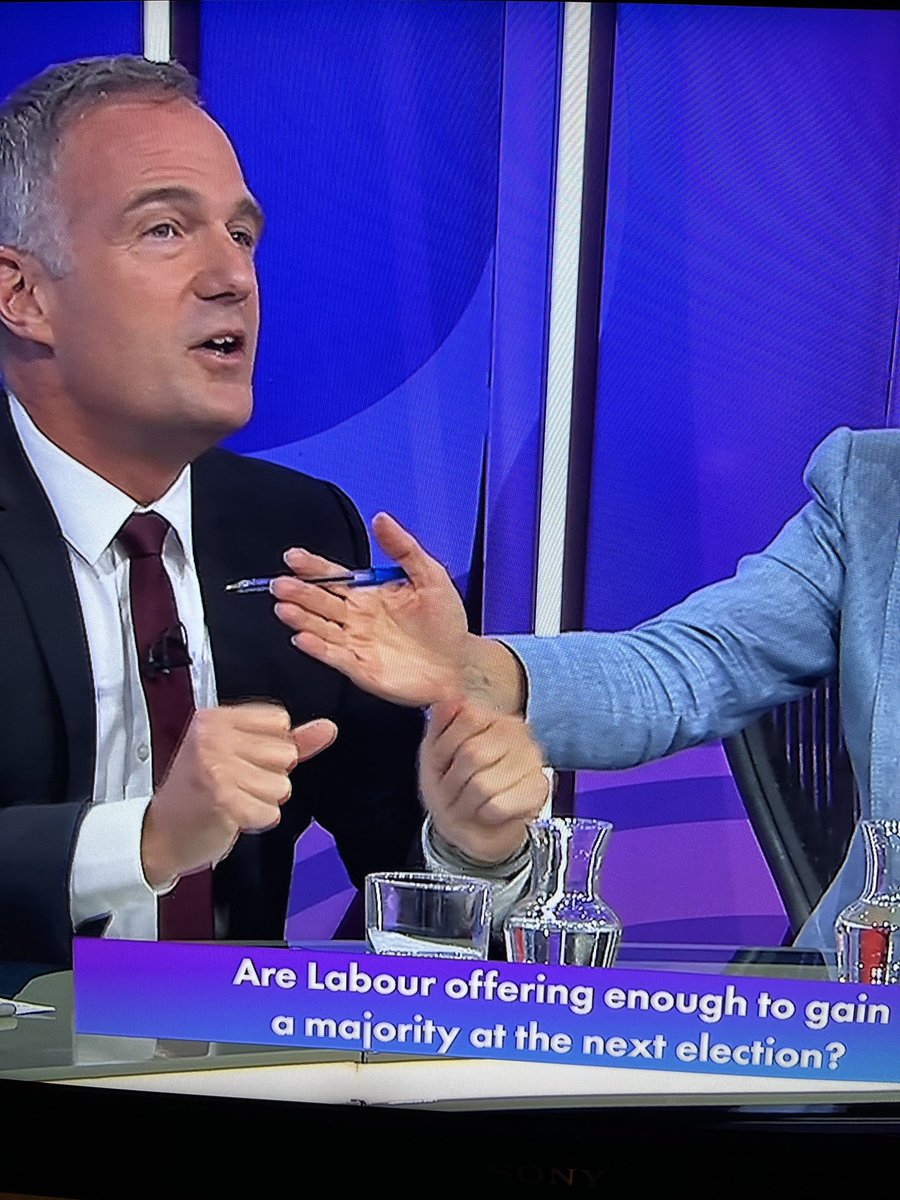 Don’t put your arms and point right in front of him, so rude #FionaBruce #bbcqt