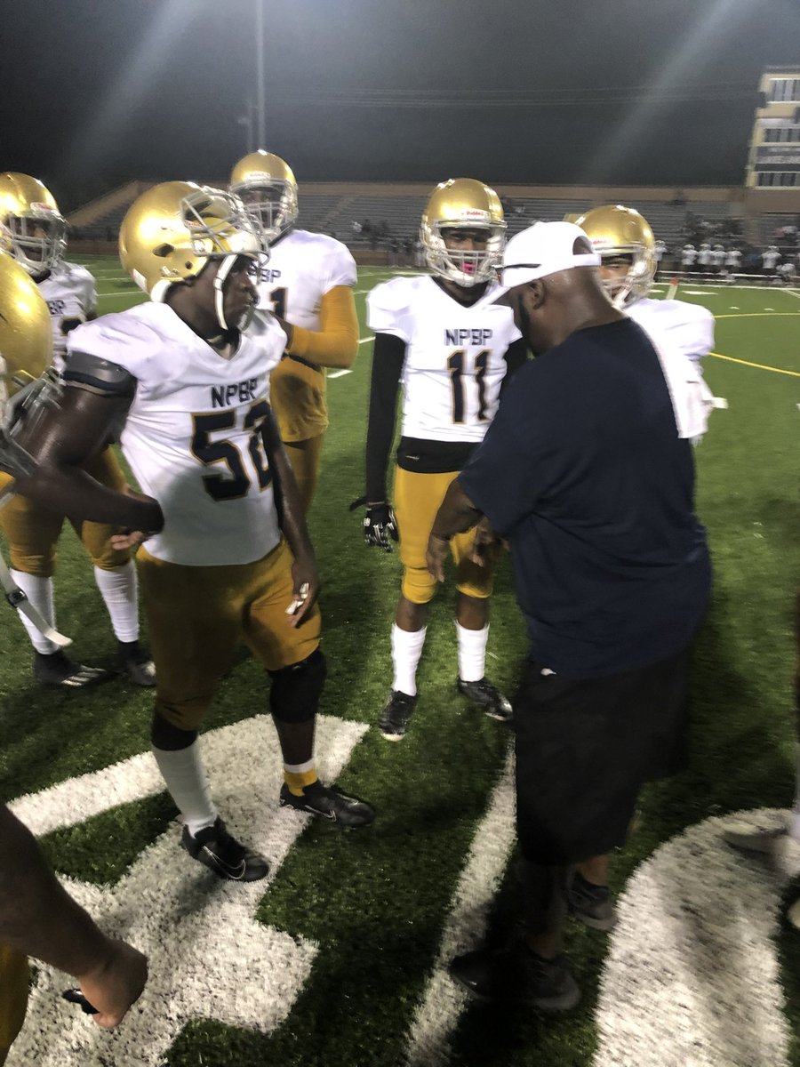 PalmPrep's tweet photo. NorthPalmBeachPrepFootball.. These boys got heart. Real live Football being played at NPBprep.. Come reach your full potential..Face mask right in His chest… #PumaUp https://t.co/9DoHvD8wuN