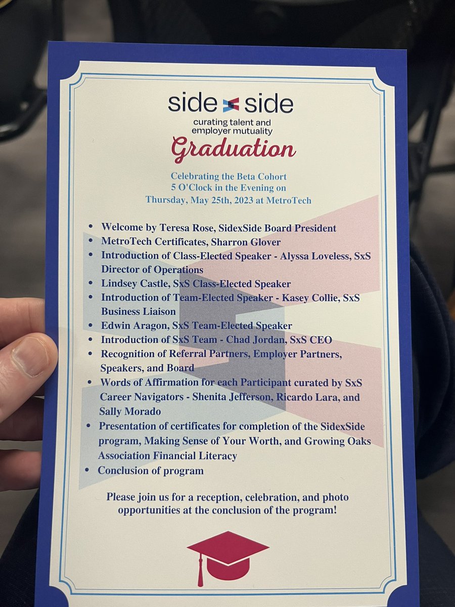 Excited to attend tonight’s graduation of the initial cohort from the SidexSide program! More innovation in workforce development is needed to support job seekers and employers in Oklahoma. #MoreIsPossible