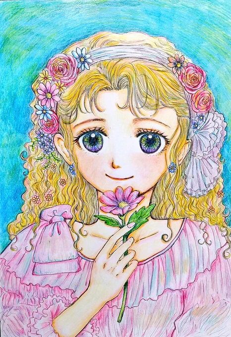 Flower  #イラスト #アナログイラスト  おはようございます  今日も良き日に