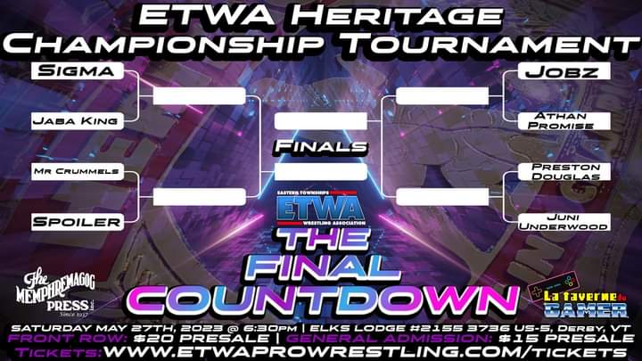 Who you got? 

Jobz vs Jaba in the finals sounds like my kind of fight. 

#Heritage #ETWA #LiveProWrestling #DerbyVT