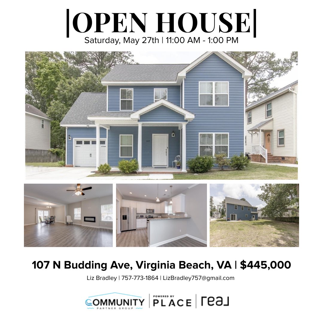 📷OPEN HOUSE📷
Did you see our new listing near Town Center pop up on your feed yesterday?
Come see it in person on Saturday from 11 am- 1 pm!
#openhouse #forsale #newlisting #buyme #youknowyouwantto #fyp #communitypartnergroup #listwithme #RealBrokerLLC #place #varealtor