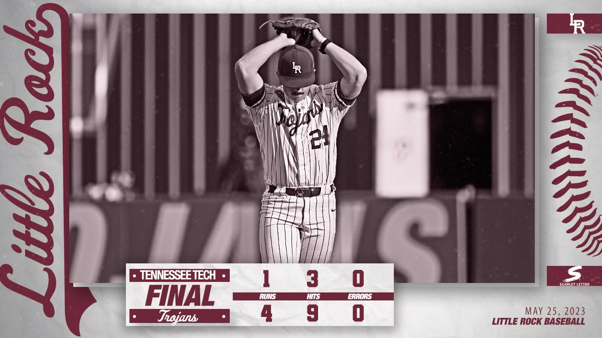FINAL from Mt. Dew Park.

Jackson Wells tosses his second complete game of the year and Ty Rhoades delivers in the clutch to lift the Trojans over Tennessee Tech.

#LittleRocksTeam