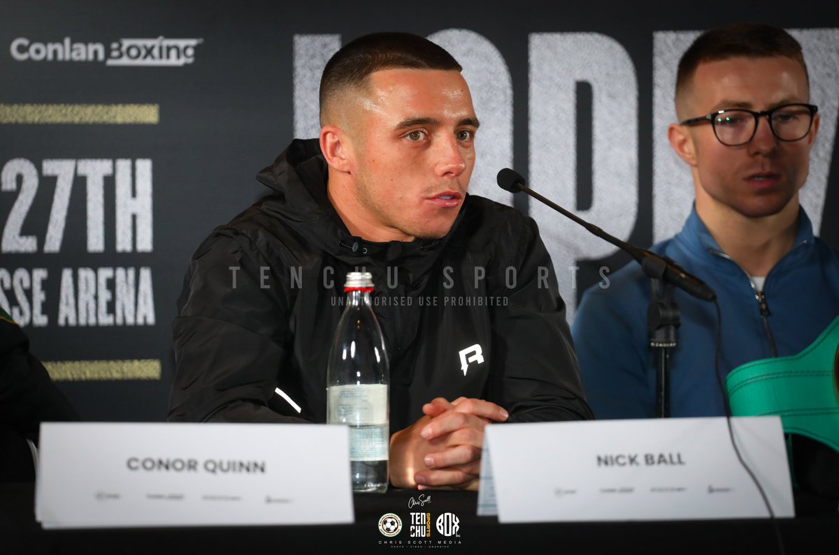 TenchuSports's tweet image. #LopezConlan Press Conference in the @EuropaHotel Belfast 

📷 © @ChrisScottPics • @TenchuSports 

#MichaelConlan #ConlanBoxing #Belfast #TopRank #WestBelfast #ChrisScottMedia #Boxing #NickBall #PadraigMcCrory #ConorQuinn