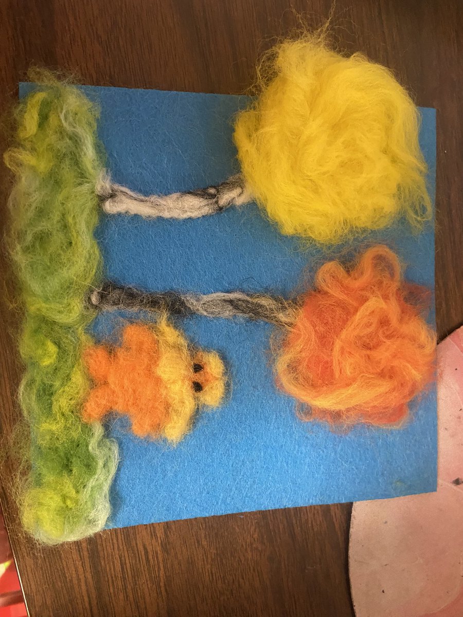 Some if the needle felting projects from my Grade 9/10s! They did so well!  

#ArtClass #NeedleFelting #Sd57 #NatureScenes