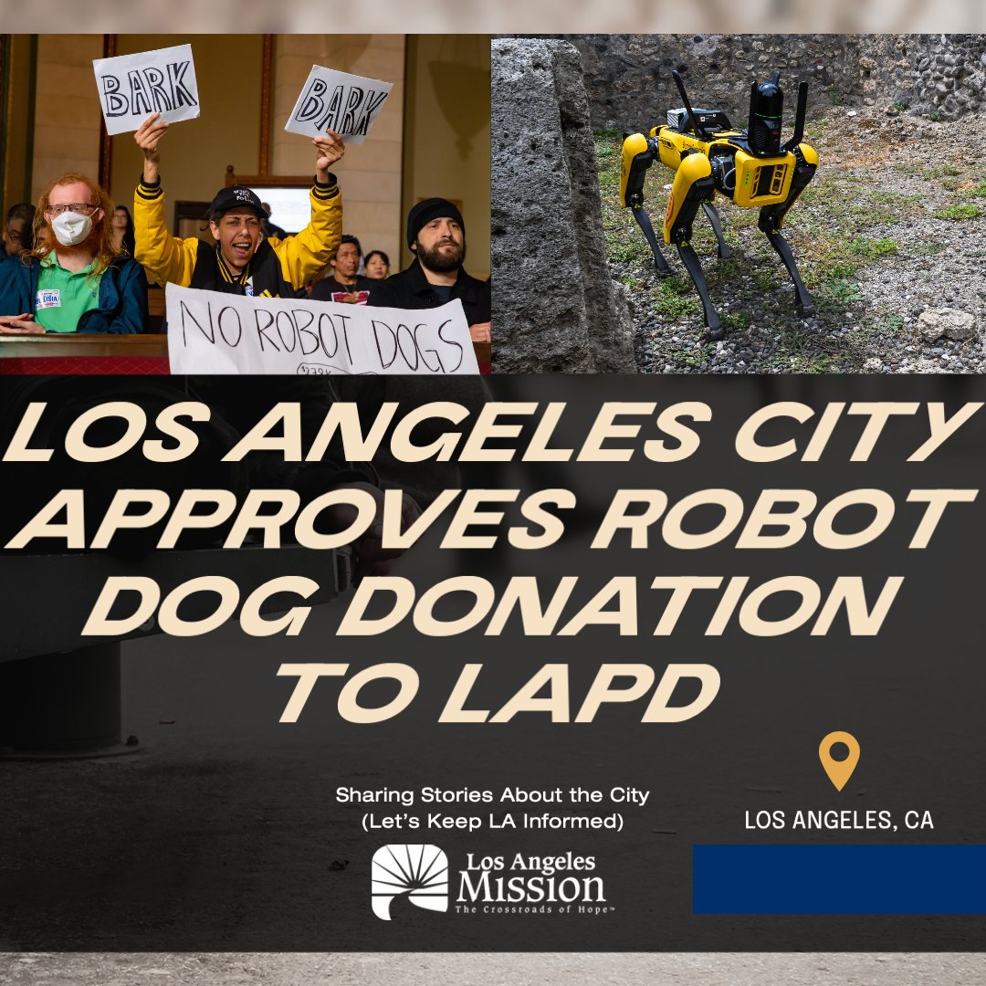 Los Angeles city council has just approved the deployment of robot police dogs despite 'grave concerns' from the public. 

#weareheretohelp #thelamission #friends #neighbors #skidrow #losangeles