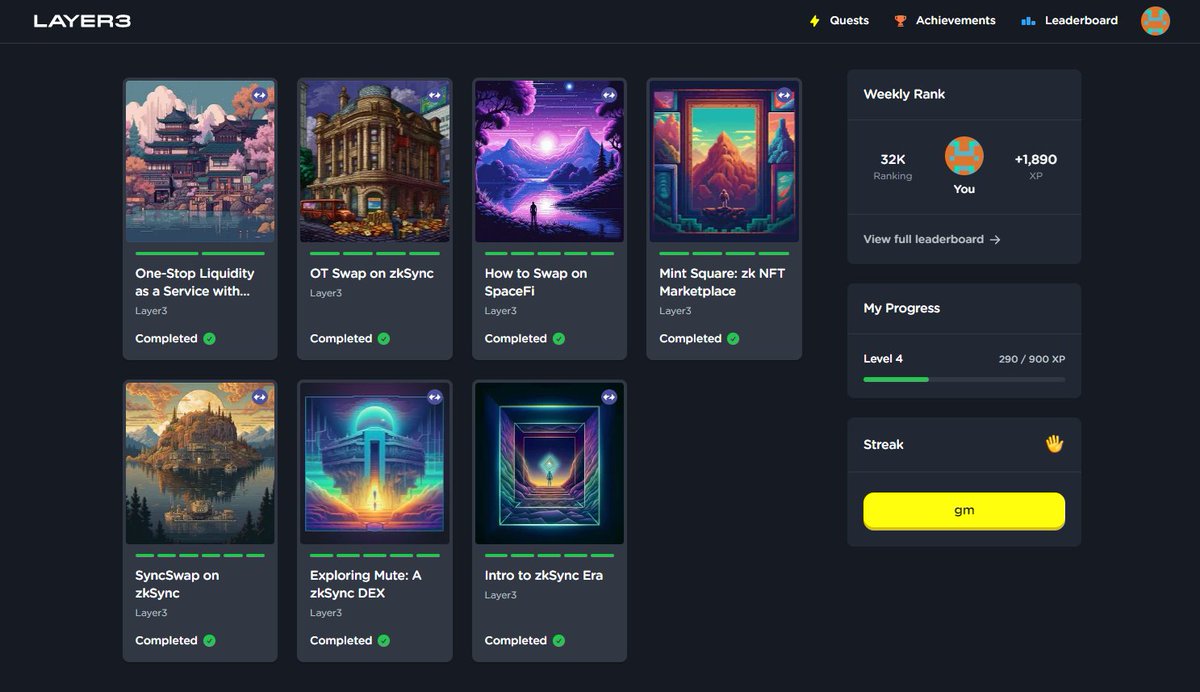 🔴 #Airdrop / #zkSync  ✅

Dostlar zkSync airdrobu için görevleri zaten yapıyoruz.

Bunları yaparken de #Layer3 görevlerini de yapın derim

Zaten fazla vaktinizi almaz

link: layer3.xyz