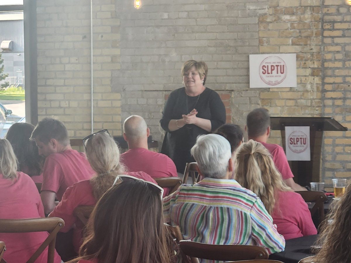 Jmburda1's tweet photo. Thank you, Education Minnesota President Denise Specht for a great speech on how important our Union is and it supports all educators across Minnesota. @EducationMN https://t.co/l8UiaIjnRv