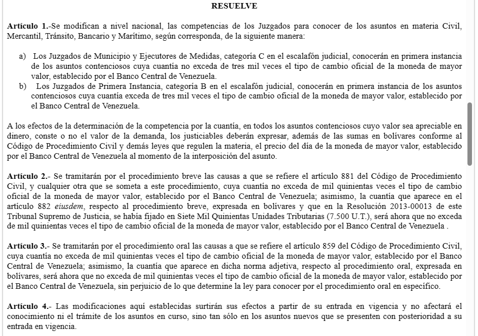 Furiamax's tweet photo. Se acabó la incertidumbre jurídica que imperaba desde 2018, en cuanto al cálculo de la cuantía de la demanda. El TSJ en Sala Plena dicta Resolución que modifica su calculo, no es en función a la UT, sino en base a la moneda de mayor valor establecido x BCV https://t.co/eX94vdkWsj https://t.co/Db1sXkiJer