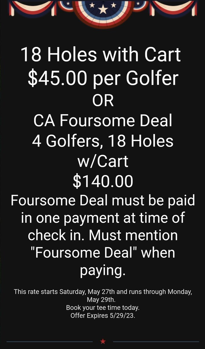 CentennialAcres's tweet photo. #GolfCentennial this #MemorialDayWeekend!
#GolfMichigan #MIgolf @JeffLesson @mglbill @MIgolfjournal https://t.co/wO3jX1dS9T