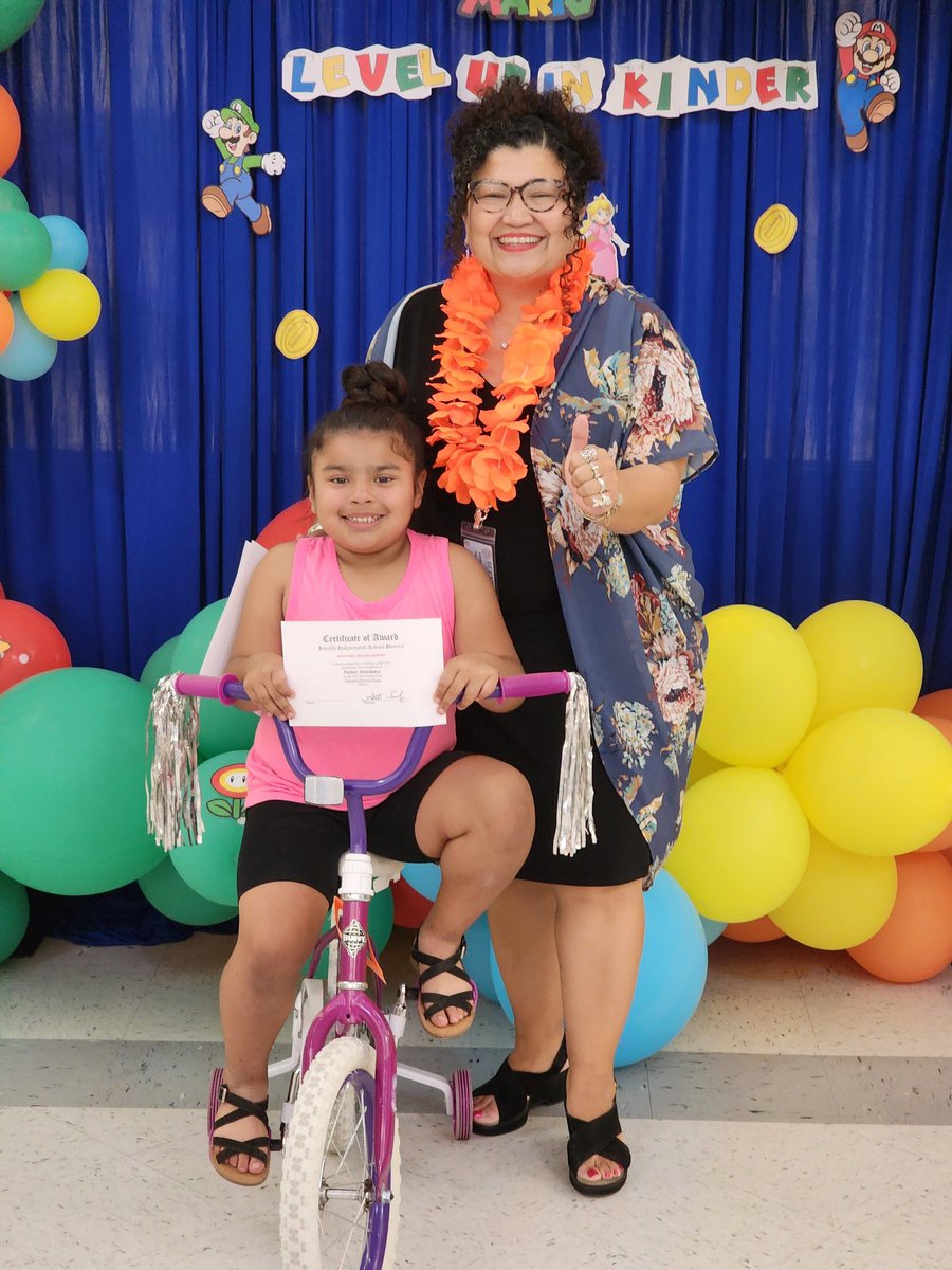 Congratulations to our perfect attendance students! They didn’t miss one day of school and earned a bike!  Hard work pays off!! #lastdayofschool #BeetheWhy