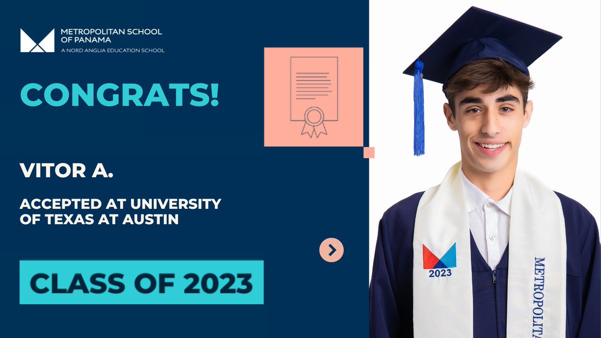 METSchoolPanama's tweet image. Congratulations #METSchoolPanama #ClassOf2023 embarking on new adventures! We're so proud of all of you!🎓✨
From Panama to Texas, to Canada, to Madrid to Leiden, where is the future taking you?🌎
#NordAngliaEducation #METmagicmoments #CreateYourFuture #IBSchool #FutureLeaders