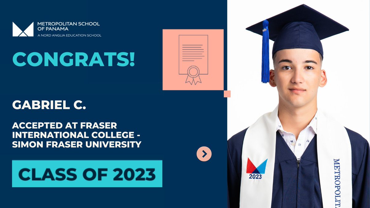 METSchoolPanama's tweet image. Congratulations #METSchoolPanama #ClassOf2023 embarking on new adventures! We're so proud of all of you!🎓✨
From Panama to Texas, to Canada, to Madrid to Leiden, where is the future taking you?🌎
#NordAngliaEducation #METmagicmoments #CreateYourFuture #IBSchool #FutureLeaders