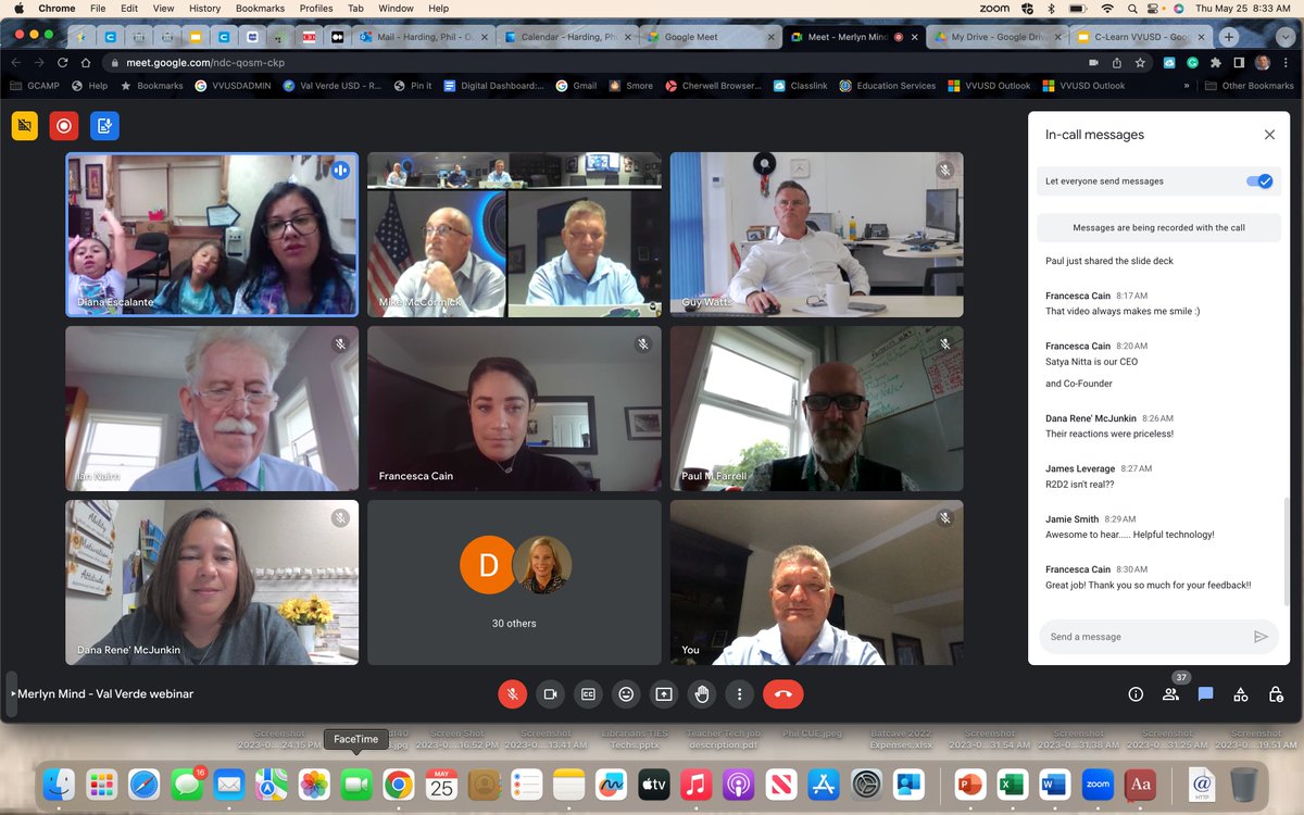 Thank you <a href="/C_learning_net/">C-Learning</a> <a href="/IanNairn/">Ian Nairn</a> <a href="/paulmfarrell/">Paul Farrell</a> for allowing teachers &amp; students  @ValVerdeUSD  to share our classroom success with @MerlynMind . AInauts <a href="/cristdarren/">Darren Crist</a> <a href="/SweetScholars/">Dana McJunkin-Smith</a> &amp; Diane Escalante and her 2nd-grade students <a href="/MayRanch/">May Ranch Elementary</a> discussed teaching &amp; learning with AI.