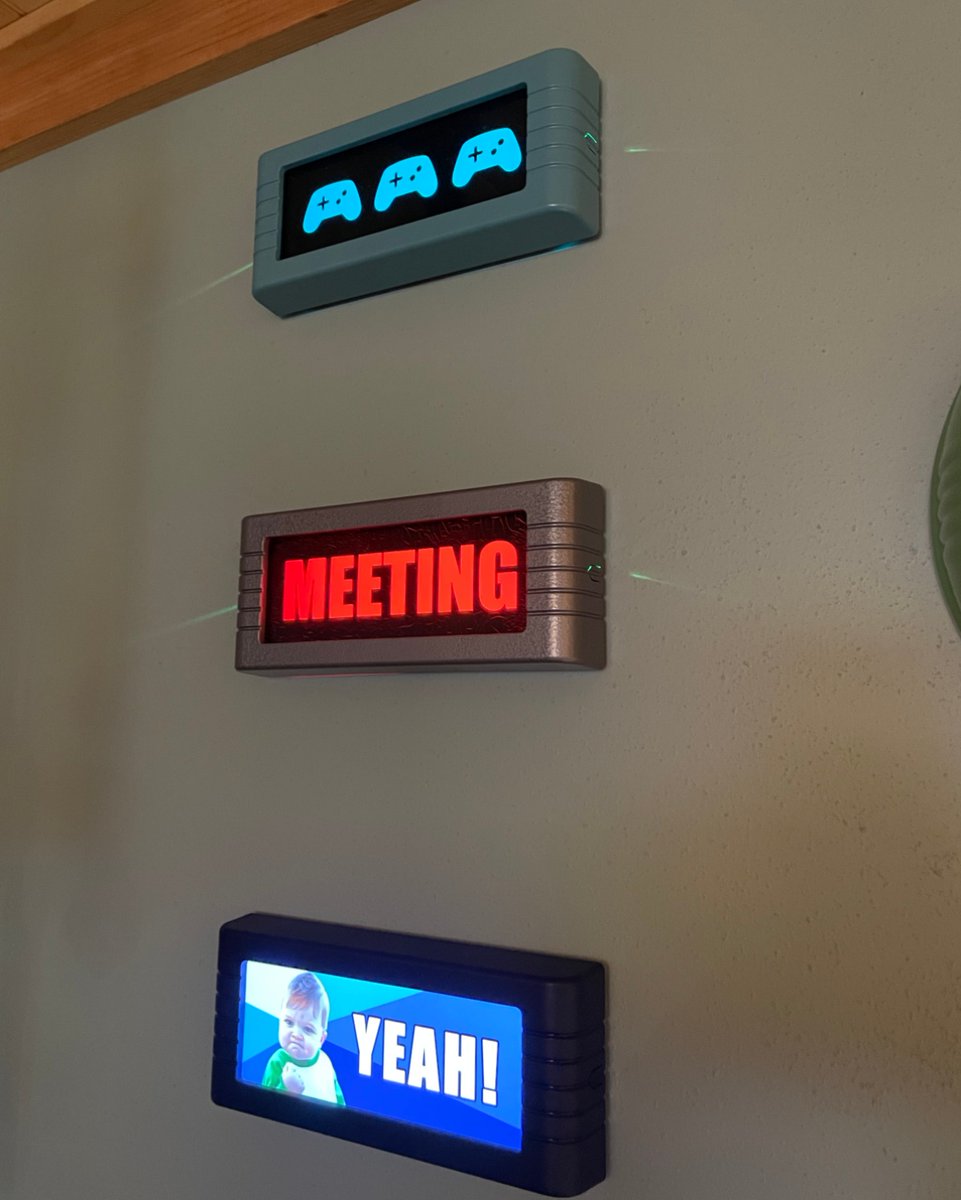 Make the BusyBox smart sign your own.  We do!  This is our CEO's home office & lab door.  #DIY #customsign #usefultools #maker #podcastingtools #recordingstudio #recordingsign #onairsign #builder