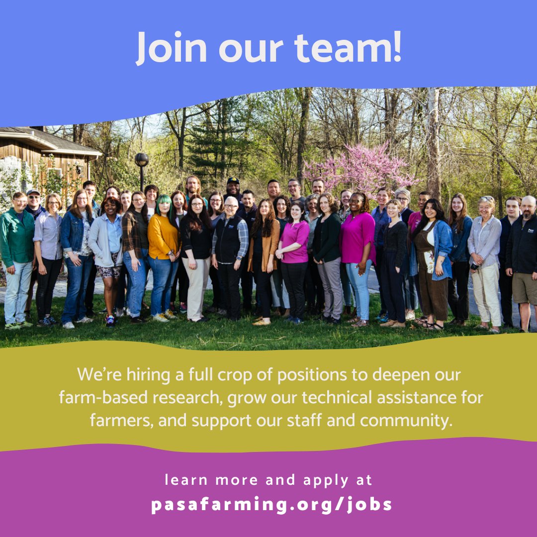 Are you passionate about helping farmers? We are so thrilled to announce that we are growing our team with a full crop of new positions and would love to hear from you! 💚 🌱 Learn more at pasafarming.org/jobs!