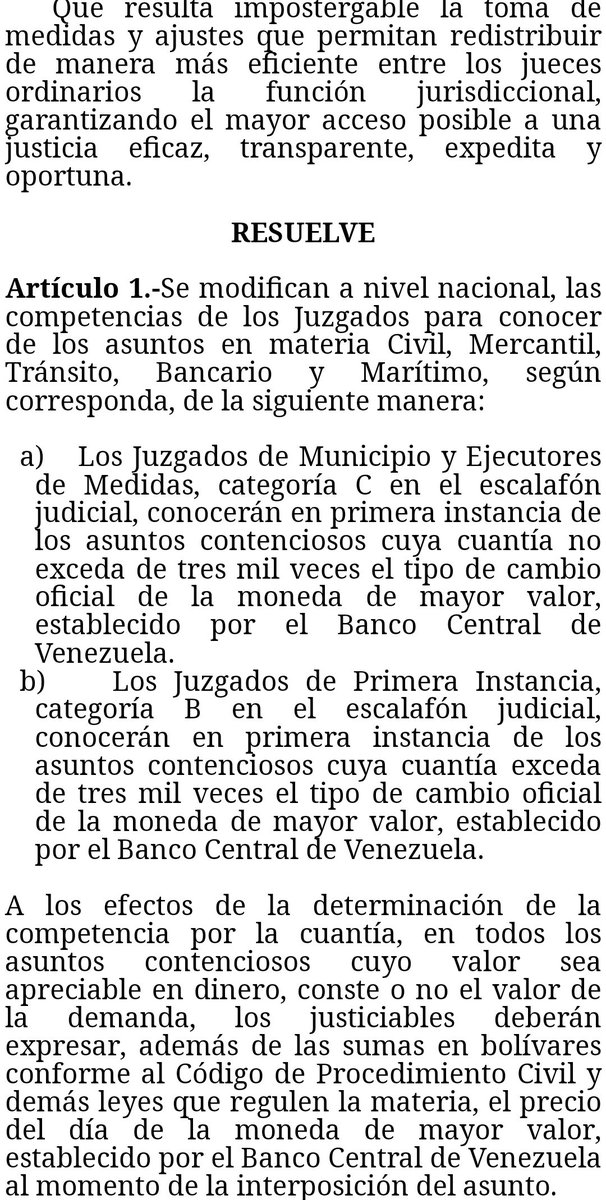 WilsonGomezGB's tweet photo. ☑️ Sala Plena @TSJ_Venezuela
RESOLUCIÓN N° 2023-0001 del 24/05/2023. Se ajusta la competencia por la cuantía de los tribunales civiles📝 Se aplica el tipo de cambio oficial de la moneda de mayor valor, establecido por el Banco Central de Venezuela. 🧐🦉
https://t.co/kfpigiZjU2 https://t.co/cNkRr7uw2t