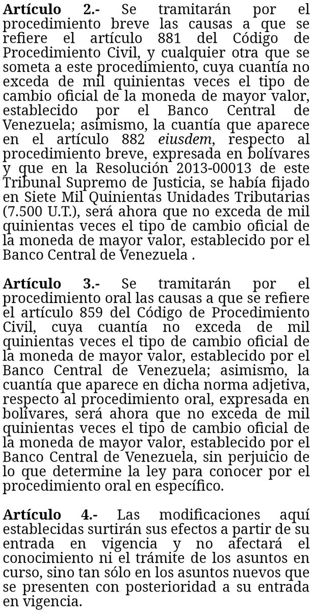 WilsonGomezGB's tweet photo. ☑️ Sala Plena @TSJ_Venezuela
RESOLUCIÓN N° 2023-0001 del 24/05/2023. Se ajusta la competencia por la cuantía de los tribunales civiles📝 Se aplica el tipo de cambio oficial de la moneda de mayor valor, establecido por el Banco Central de Venezuela. 🧐🦉
https://t.co/kfpigiZjU2 https://t.co/cNkRr7uw2t