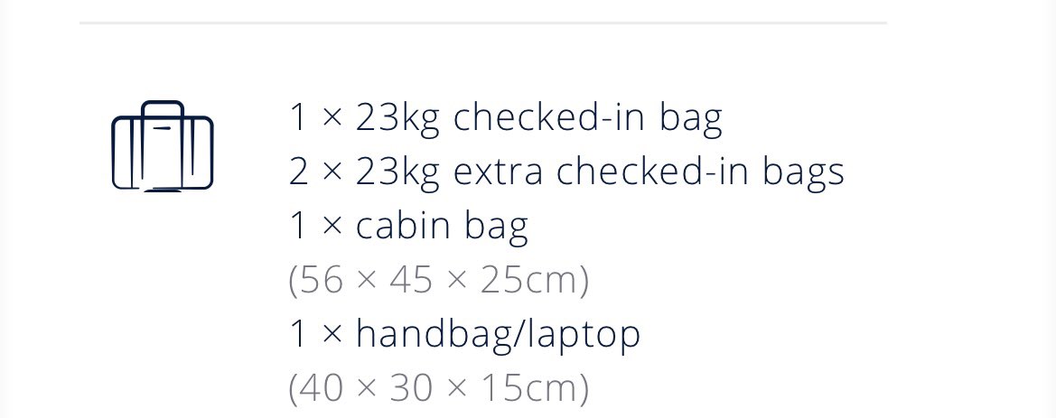 MW5108's tweet photo. @British_Airways Just trying to understand my baggage allowance on an upcoming trip. The lower allowance is for the outbound and greater is for return. Am I correct I reading that I can get 3x23kg bags and 4x32kg or just 2x32kg with OW sapphire status? https://t.co/HcFRsXFoLL