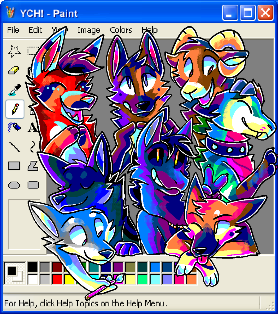 finished mspaint ych, it raised $305 for the Rainforest Trust charity!!