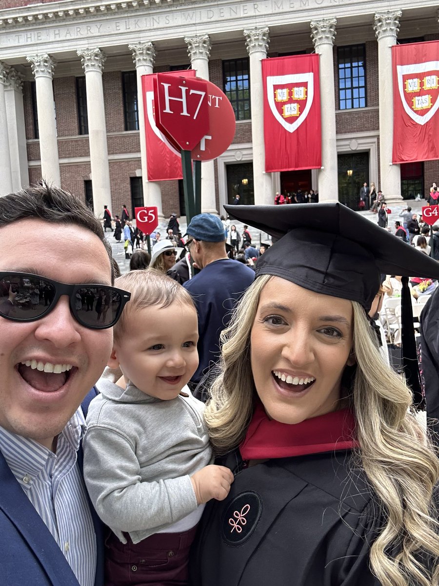 James fell asleep right when my degree was conferred but we think he was excited @HarvardChanSPH #Harvard23 #HarvardChan23 #publichealth